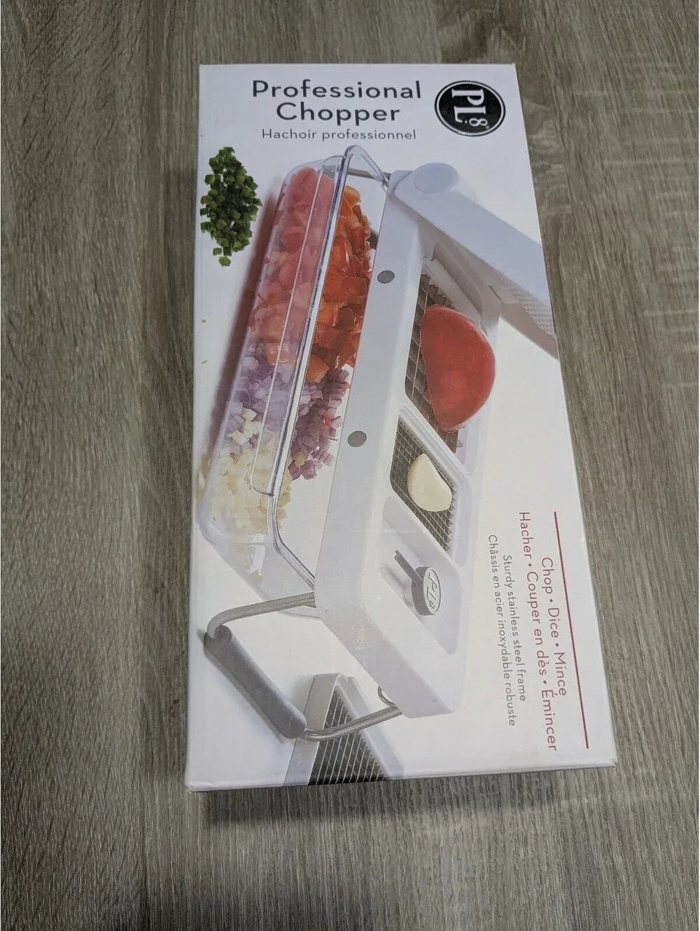 PL8 Professional Chopper with Stainless Steel Frame and Multiple Blades
